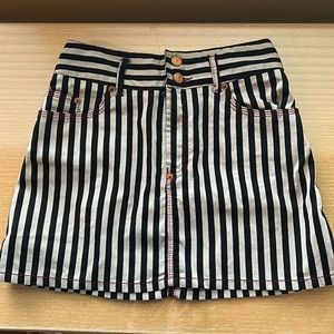Gaultier Vertical Stripe Mini Skirt